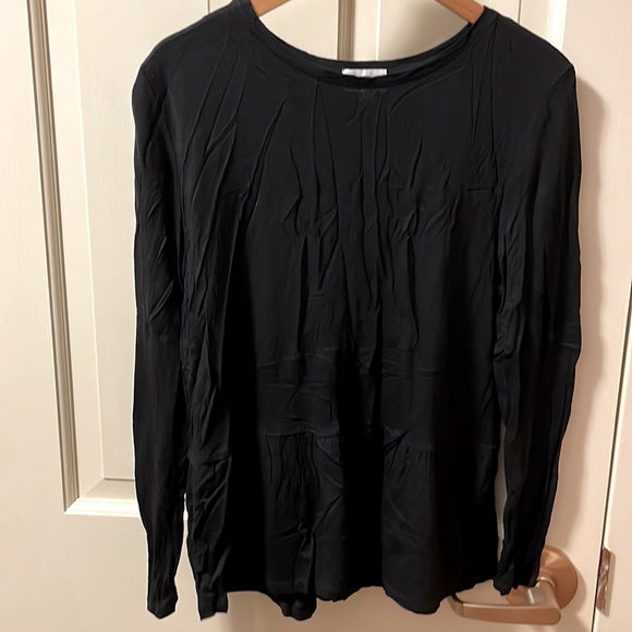 Old Navy Tops - Basic Black Top, Ruffle Bottom